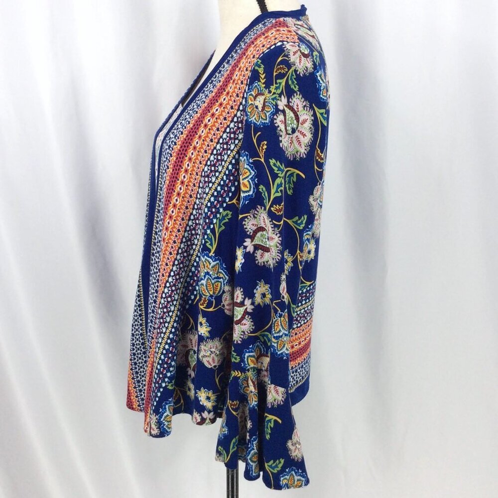 Fig and Flower Top Womens Size Medium Faux Twinset Tank Cardigan‎ Kimono Flowy - Picture 4 of 7